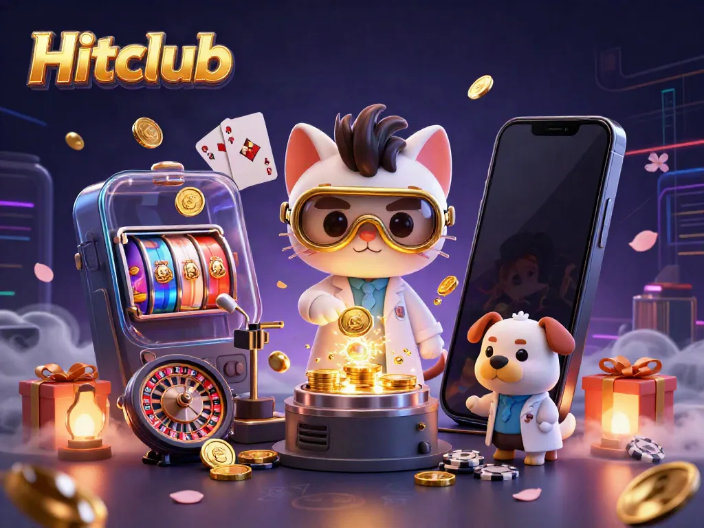 Experience thrilling gameplay at Hitclub with lively 3D characters and captivating casino elements.