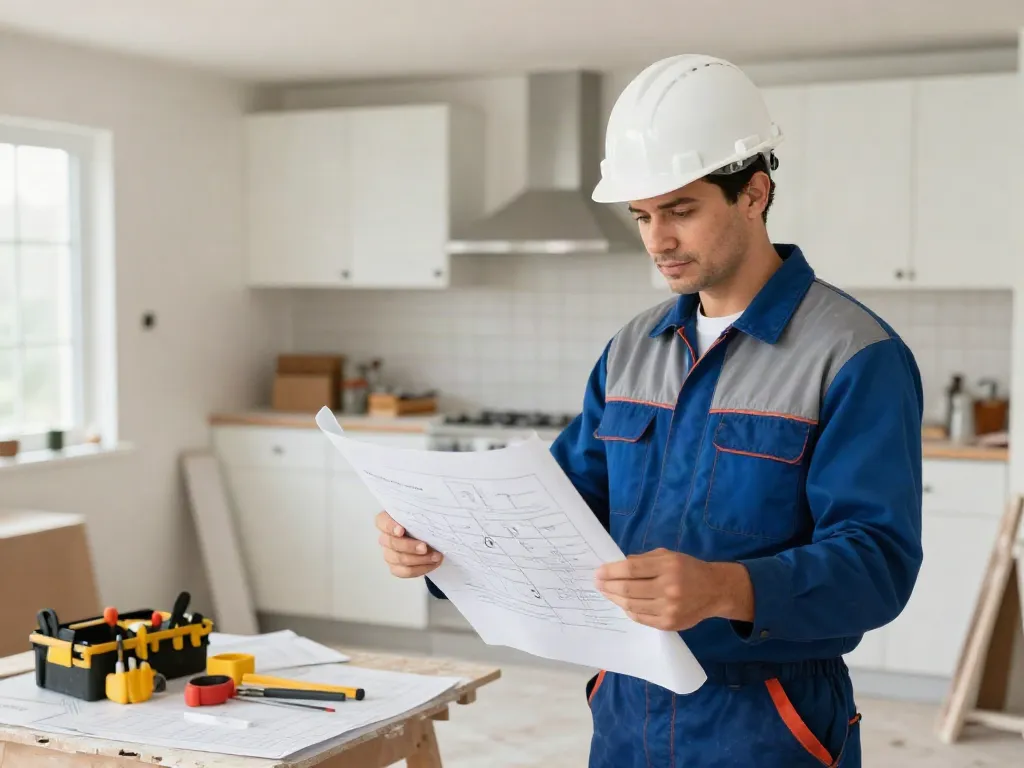 Local contractor reviewing plans in trusted slot toto services.