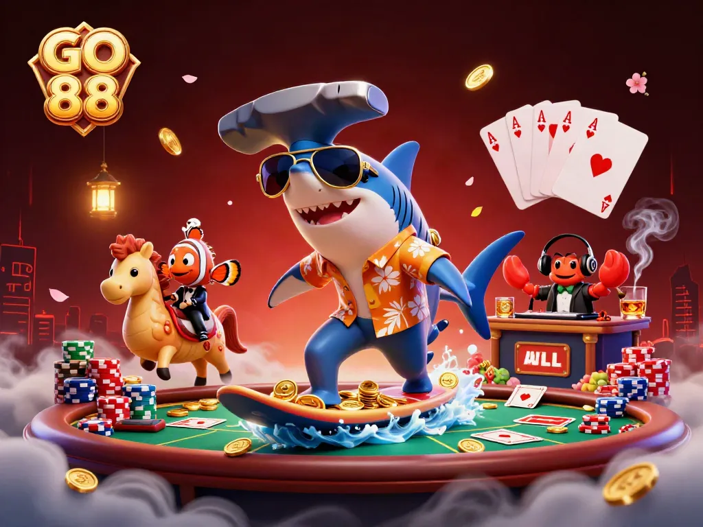 Experience gaming excitement with GO 88's immersive atmosphere and colorful characters.