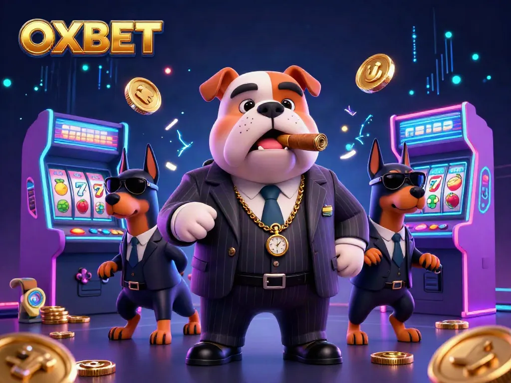 Experience the excitement of OXBET with a vibrant 3D cartoon casino scene showcasing thrilling game elements.