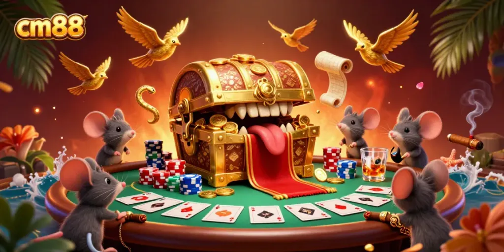 Experience thrilling gaming with cm88 at this vibrant casino scene filled with adventure and excitement.