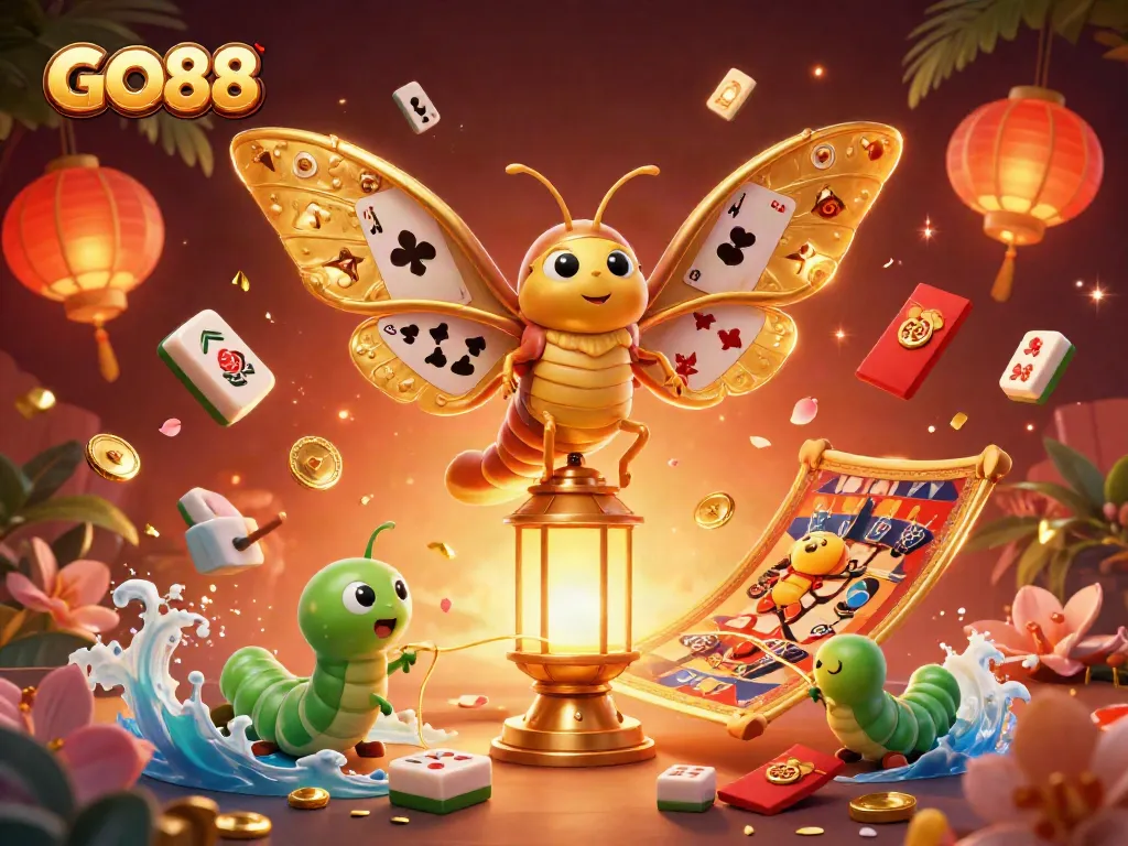 Experience GO88 with engaging casino visuals featuring vibrant golden elements and dynamic action.