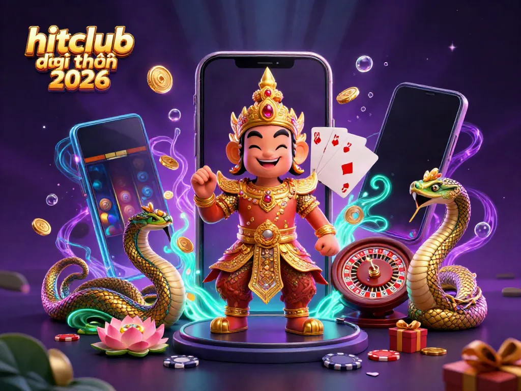 Engage with the vibrant world of hitclub đổi thưởng 2026, showcasing 3D interactive gaming elements and lively characters.