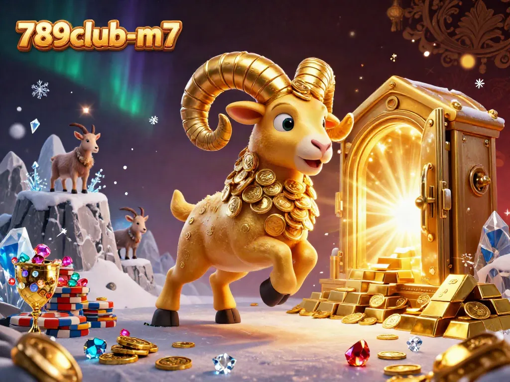 Experience the thrilling 789club-m7 casino atmosphere with golden ram and treasure.