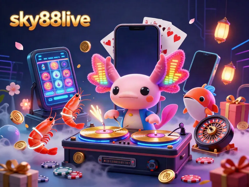 Engage with the thrilling world of sky88live while enjoying a vibrant underwater casino party.