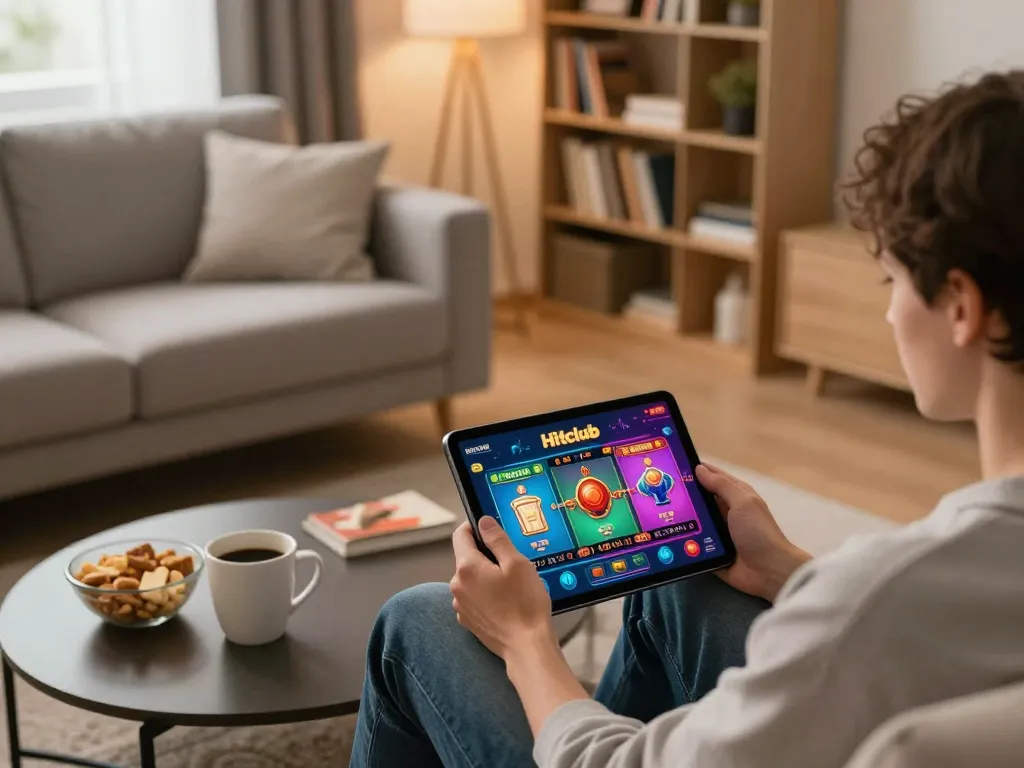 Engaging online gaming scene on Hitclub with colorful graphics and a cozy atmosphere.