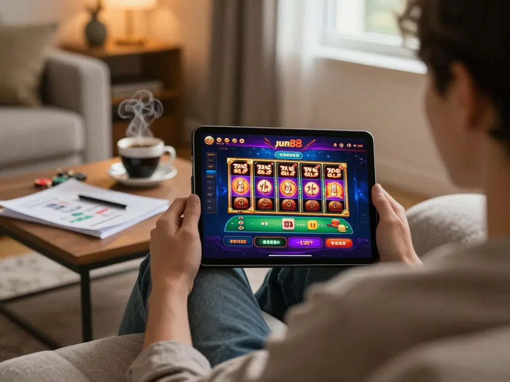 Engaging online gameplay experience at jun88 casino with vivid graphics on mobile device.