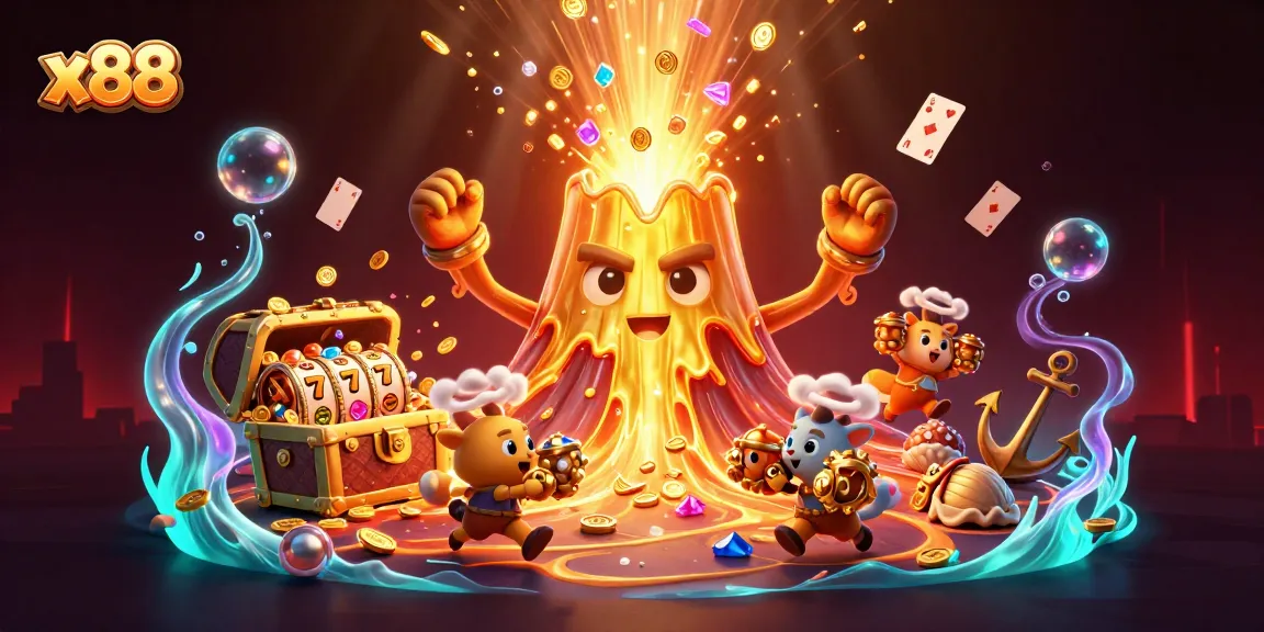 Experience thrilling wins at x88 with our vibrant casino scene featuring explosive treasures.