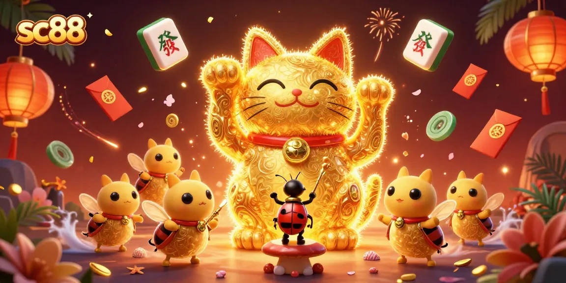 Experience sc88's thrilling casino atmosphere with golden fireflies and vibrant symbols.