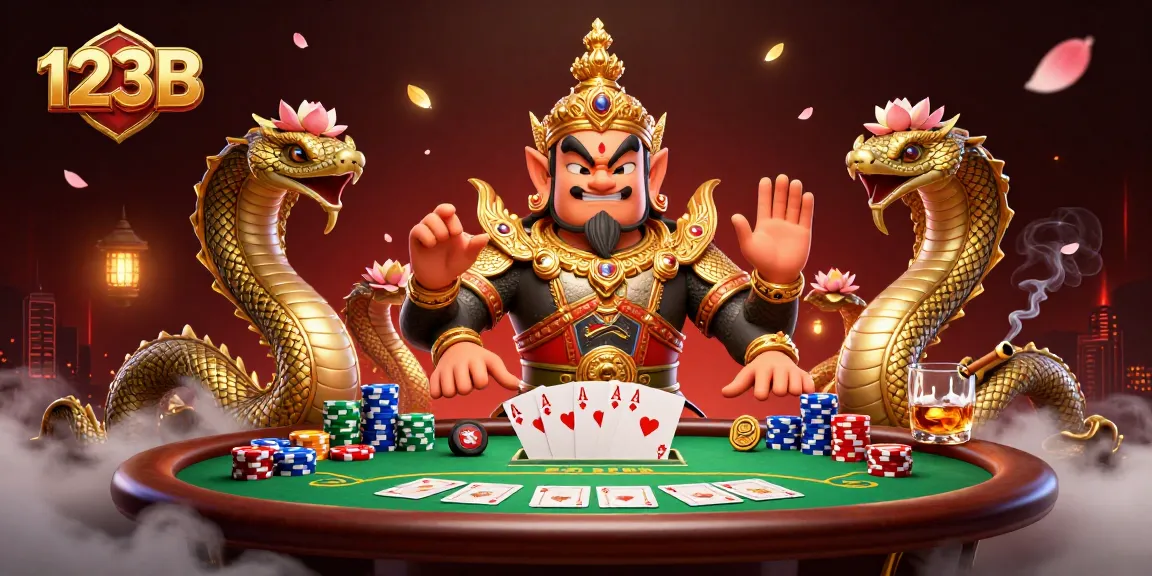Engage in thrilling poker action at 123B with legendary guardians and vibrant game elements.