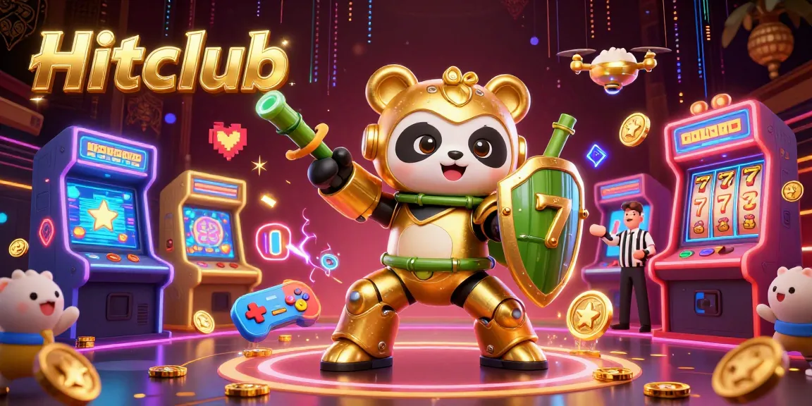 Engage in exciting gaming adventures at Hitclub with vibrant casino-themed 3D illustration.