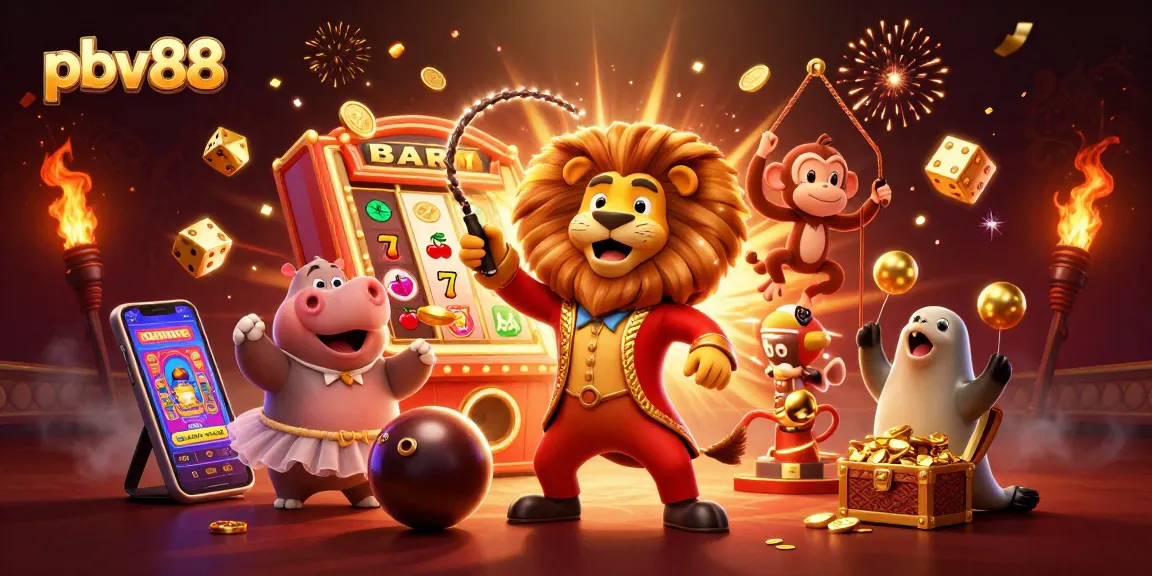 Join the excitement at pbv88 with dynamic characters amid a casino celebration of wins and glory.