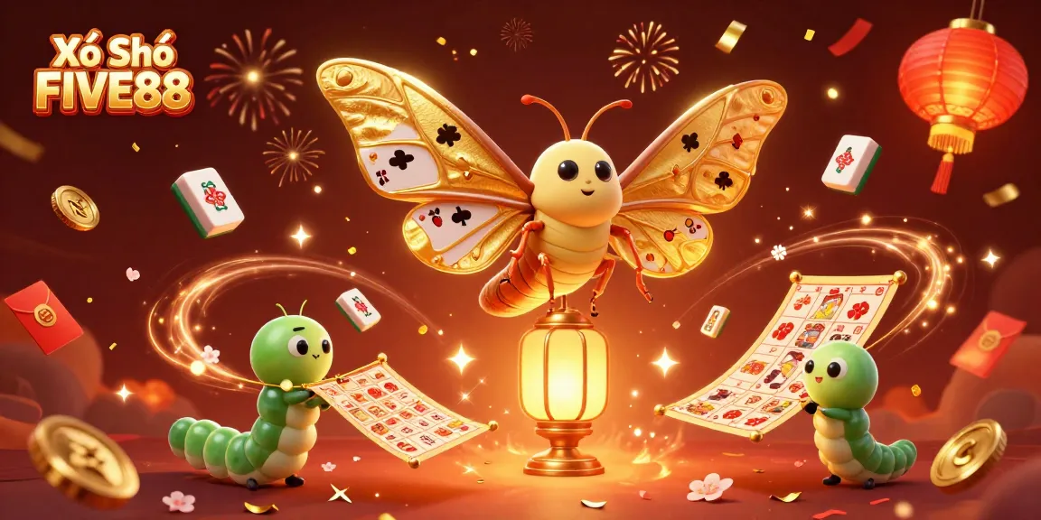 Engage with Xổ Số FIVE88 lottery using vibrant 3D characters and casino visuals.