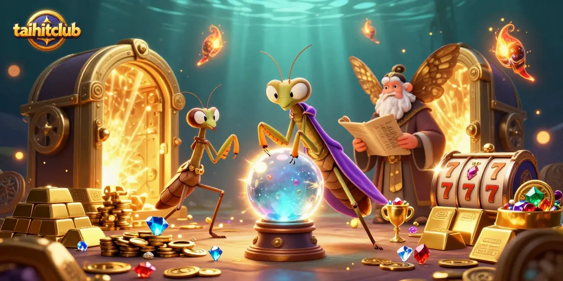 Play and win at taihitclub with thrilling slot adventures and a vibrant treasure-filled scene.