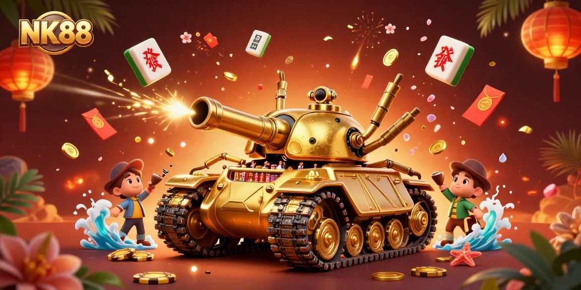 Experience thrilling gameplay at NK88 with an exciting 3D cartoon casino scene filled with vibrant elements.