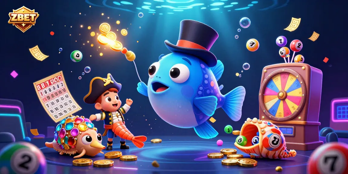 ZBET engages players with dynamic underwater casino adventure featuring vibrant colorful elements.