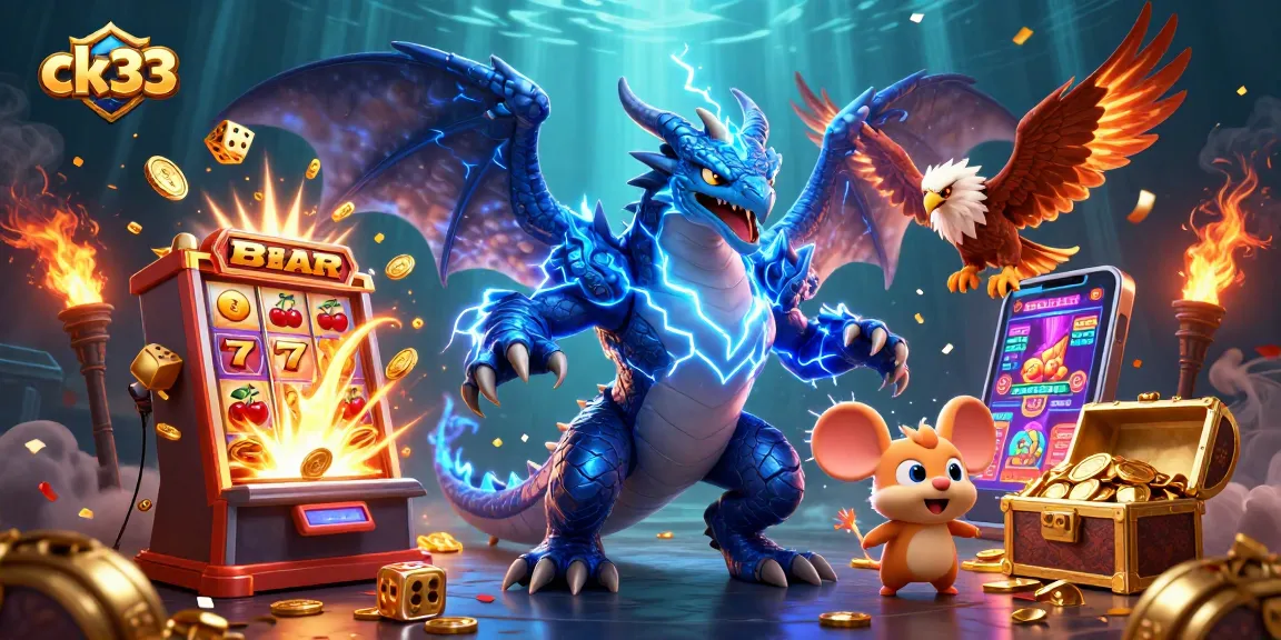 Experience thrilling gameplay in ck33’s vibrant world with a dynamic thunder dragon and jackpot explosion!