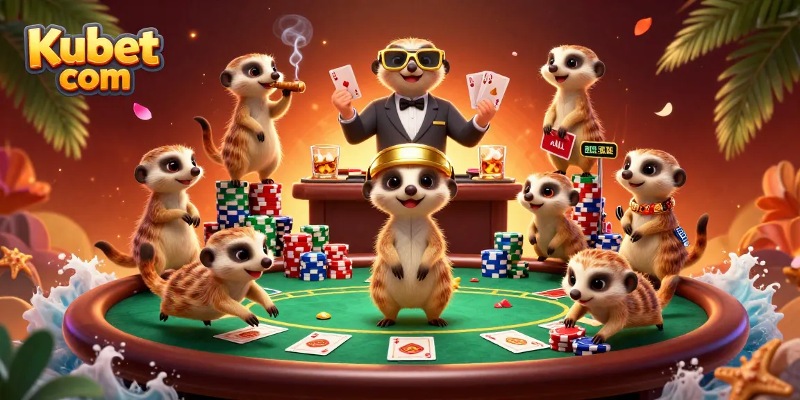 Kubet com meerkats running a lively casino with poker elements and dynamic gameplay.