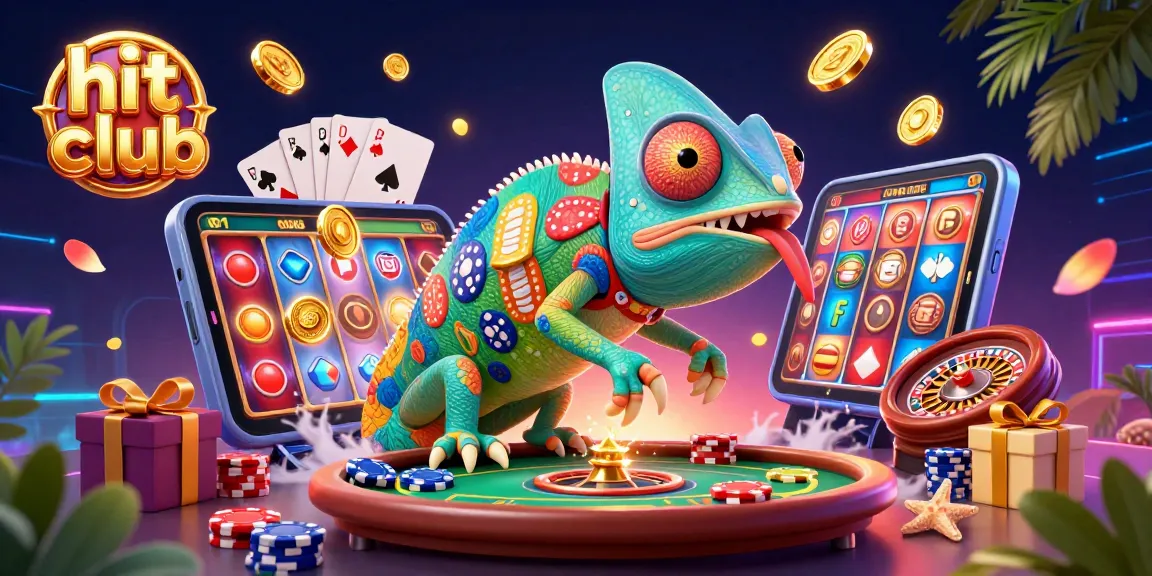 Experience the thrill at hit club with a vibrant 3D casino scene full of games and excitement.